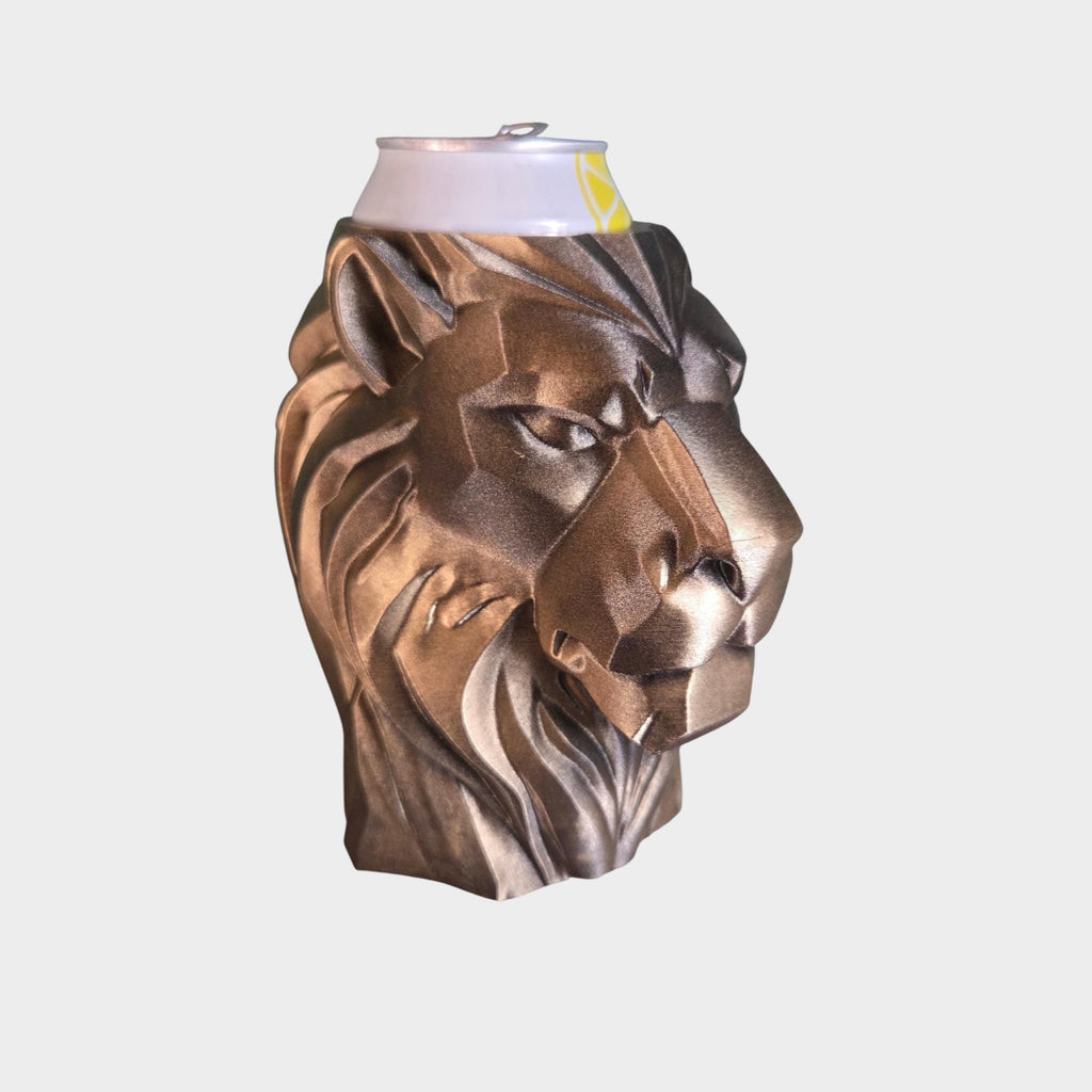 Lion low poly Can Holder Mug – Fantasy Tankard for 330 ml and 500 ml (12 oz / 16–16.9 oz) Cans | Perfect for DND and Tabletop Gaming