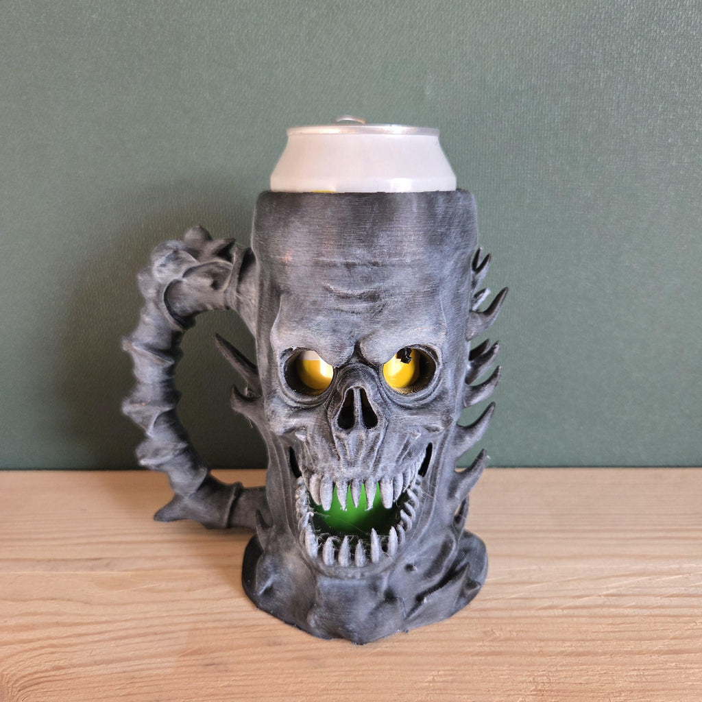 Fire demon Can Holder Mug – Fantasy Tankard for 330 ml and 500 ml (12 oz / 16–16.9 oz) Cans | Perfect for DND and Tabletop Gaming