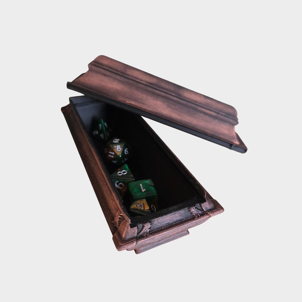 Gothic Dice Coffin Box – Skull Decor Dice Storage for DnD and RPG | Dark Fantasy Tabletop Accessory Gift