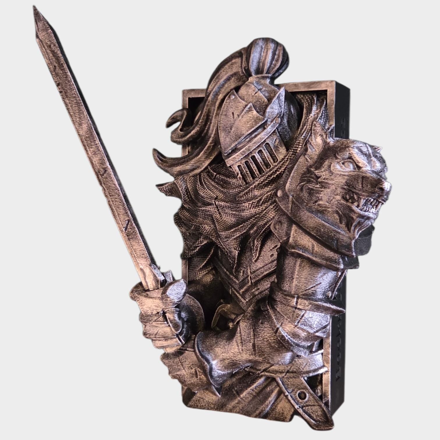 Knight Book Nook | Medieval Knight Bookshelf Insert | Fantasy Book Decor for Readers | Unique Gift