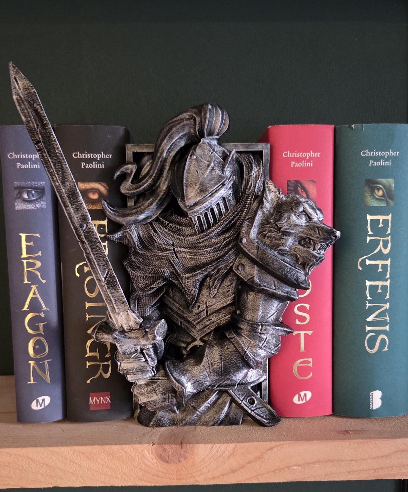 Knight Book Nook | Medieval Knight Bookshelf Insert | Fantasy Book Decor for Readers | Unique Gift