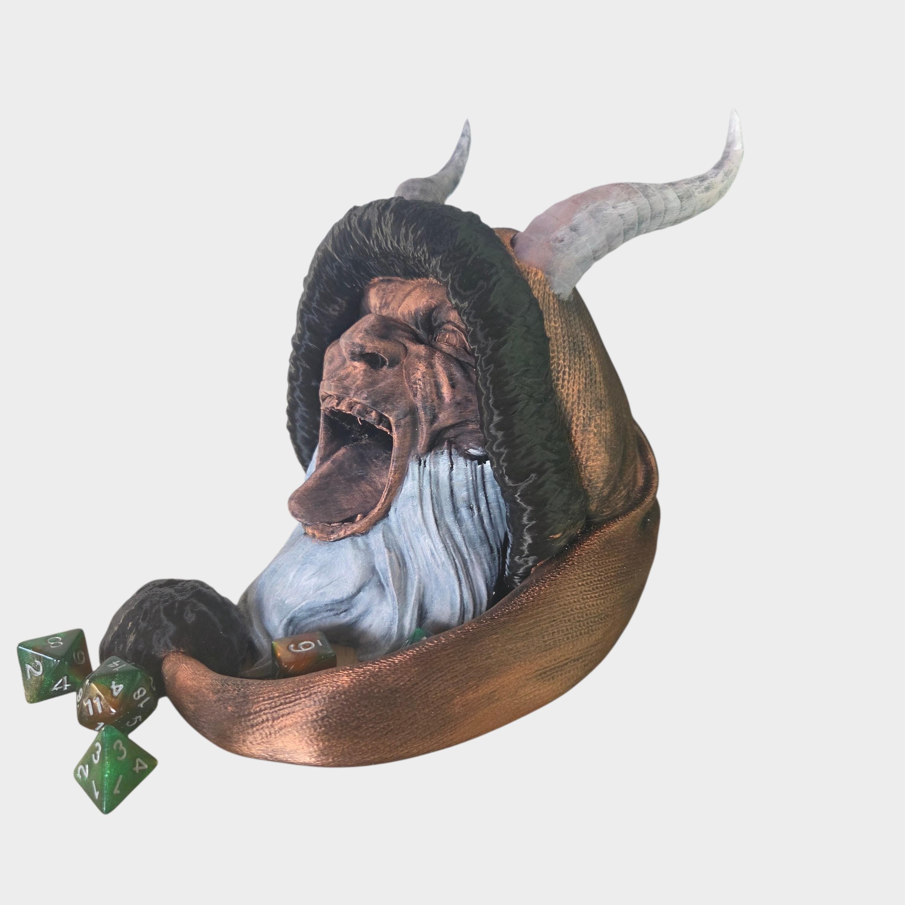 Krampus Dice Tower | Demon Dice Roller for DND | RPG Fantasy Dice Tower | Tabletop Gaming Accessory
