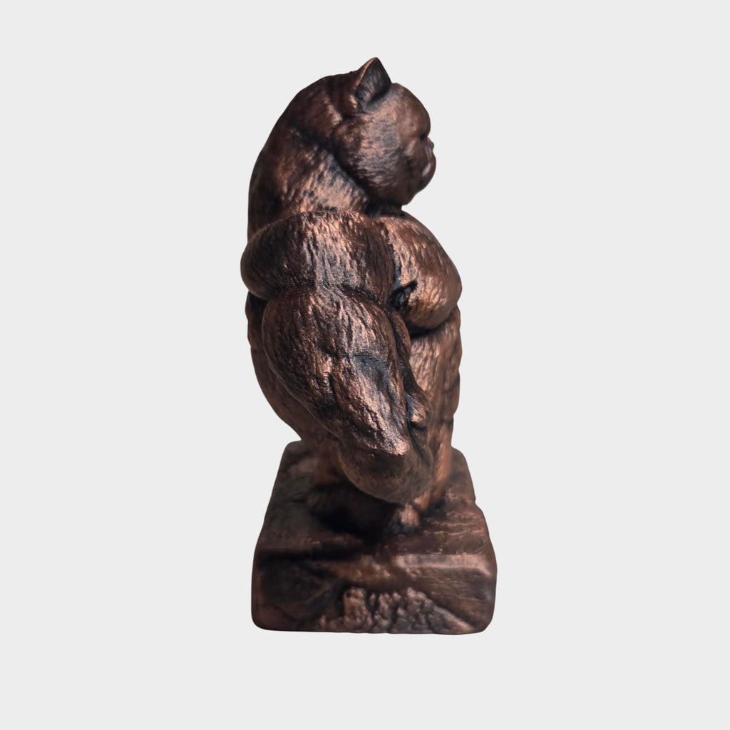 Muscular cat Bust – Strong cat Sculpture – Gothic Home Decor – Animal Statue – Man Cave & Gym Decor