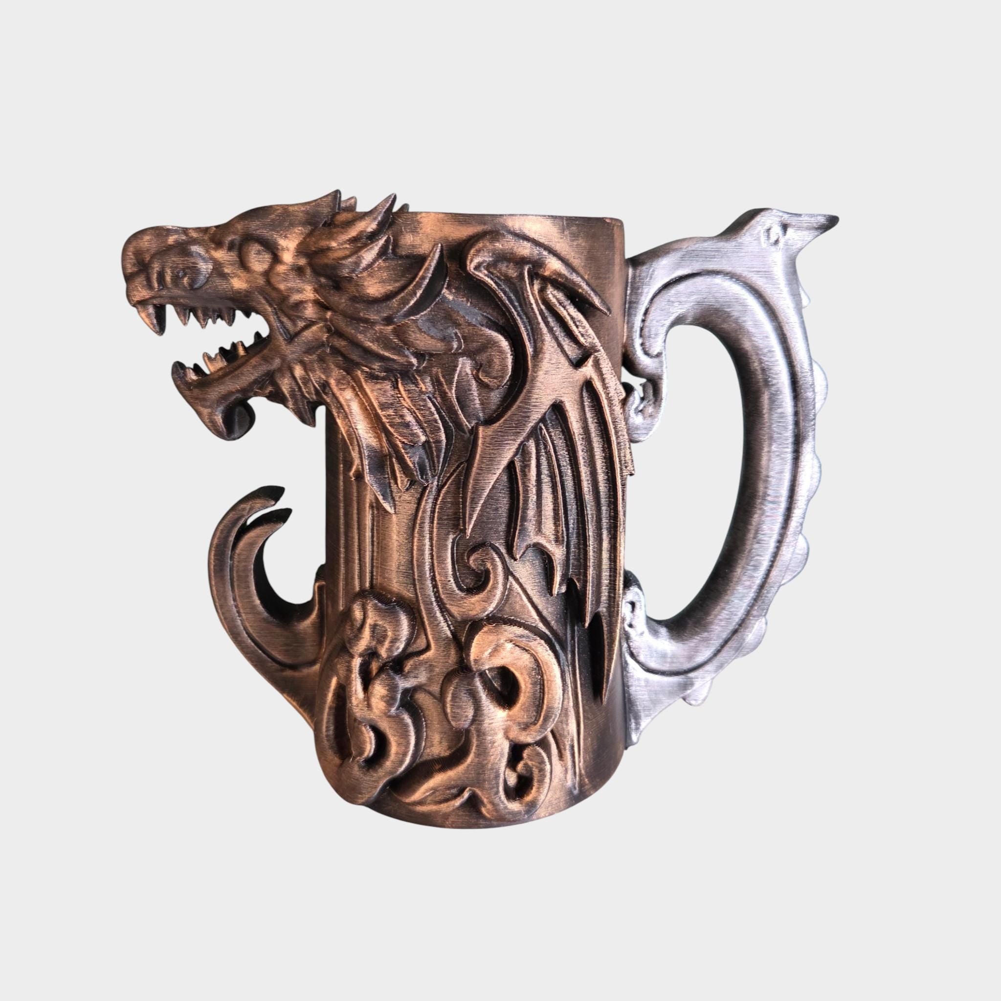 Dragon Can Holder Mug – Fantasy Tankard for 330 ml and 500 ml (12 oz / 16–16.9 oz) Cans | Perfect for DND and Tabletop Gaming