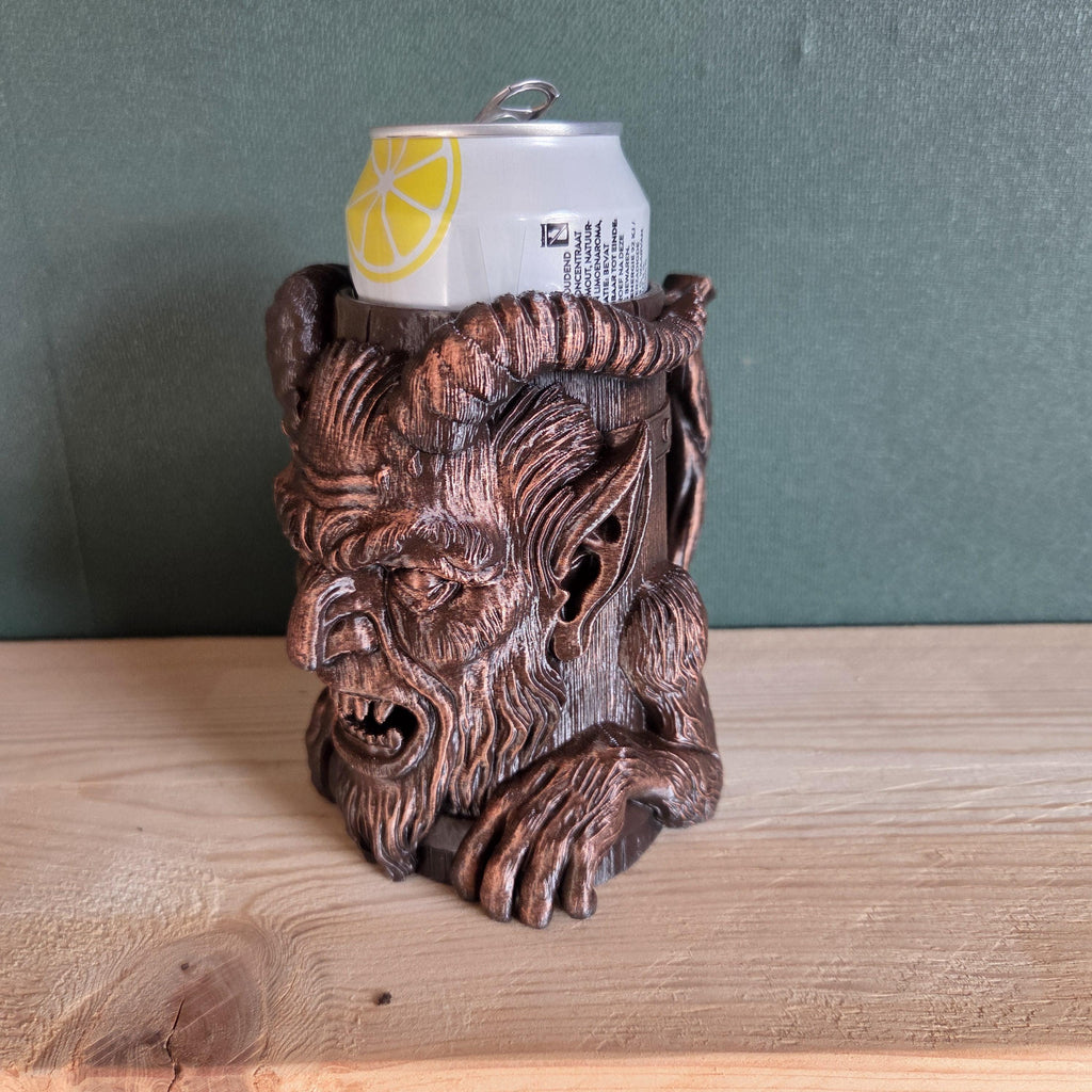 Servile - Krampus Can Holder Mug – Fantasy Tankard for 330 ml and 500 ml (12 oz / 16–16.9 oz) Cans | Perfect for DND and Tabletop Gaming