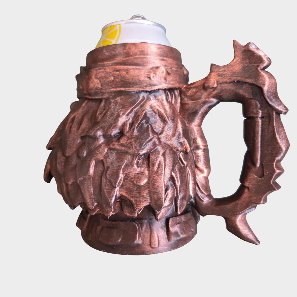 Battle dwarf Can Holder Mug – Fantasy Tankard for 330 ml and 500 ml (12 oz / 16–16.9 oz) Cans | Perfect for DND and Tabletop Gaming