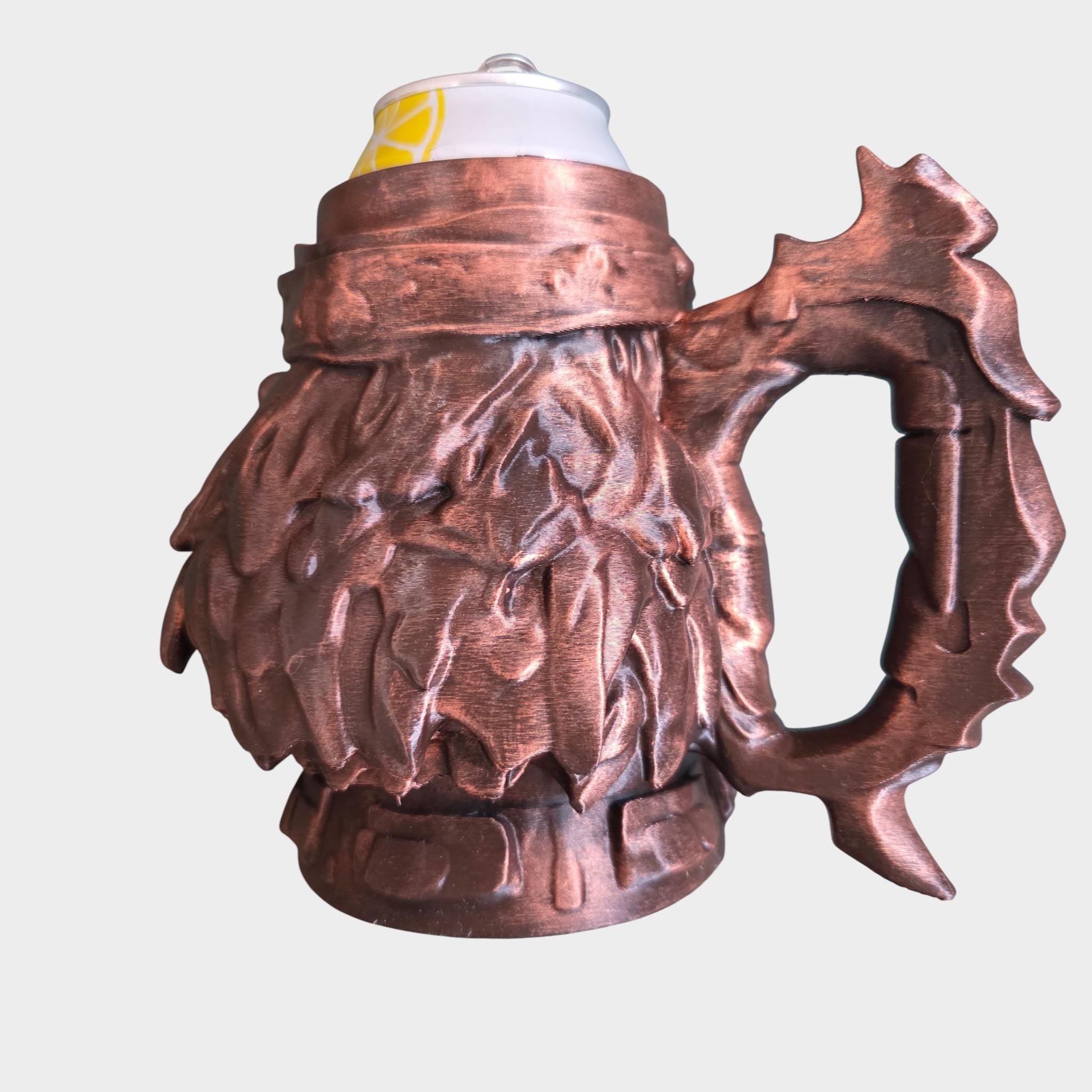 Battle dwarf Can Holder Mug – Fantasy Tankard for 330 ml and 500 ml (12 oz / 16–16.9 oz) Cans | Perfect for DND and Tabletop Gaming