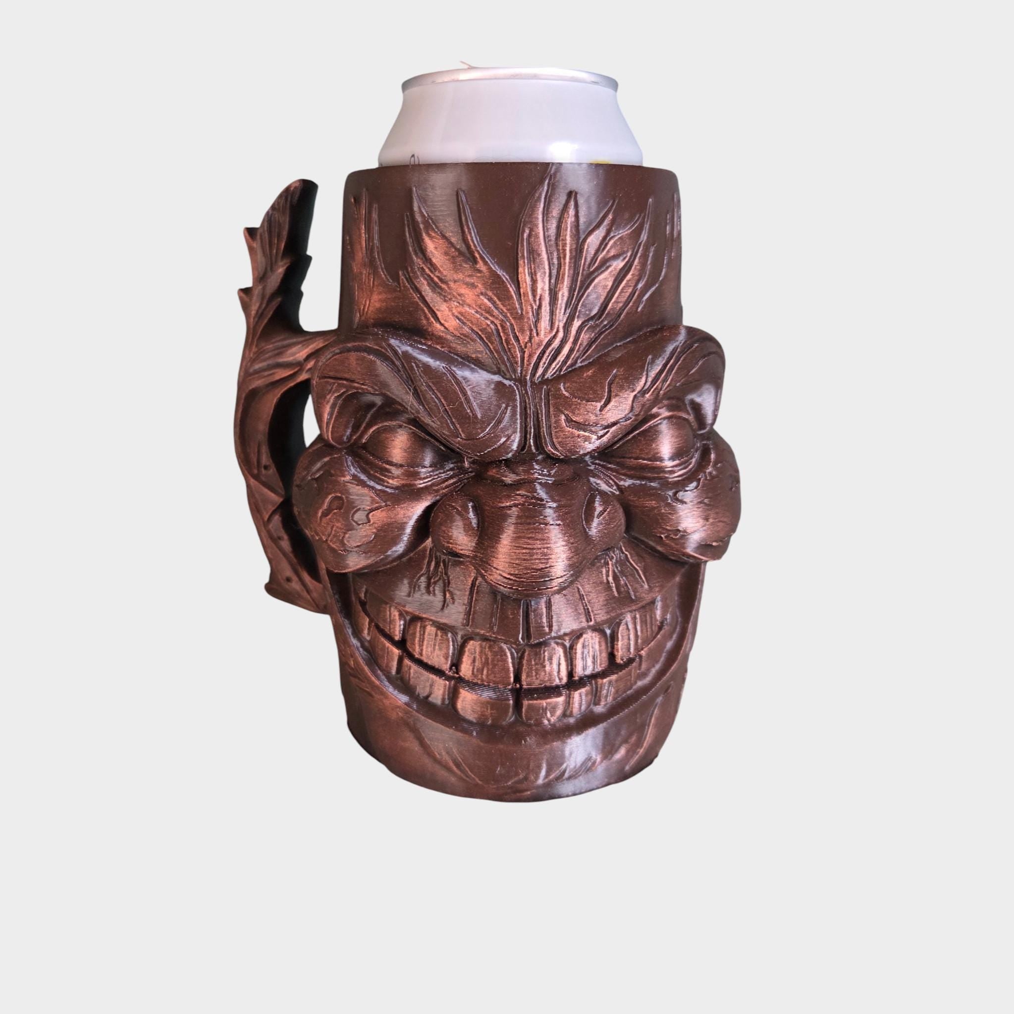 Troll face Can Holder Mug – Fantasy Tankard for 330 ml and 500 ml (12 oz / 16–16.9 oz) Cans | Perfect for DND and Tabletop Gaming