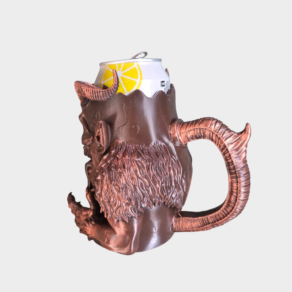Frenetic - Krampus Can Holder Mug – Fantasy Tankard for 330 ml and 500 ml (12 oz / 16–16.9 oz) Cans | Perfect for DND and Tabletop Gaming
