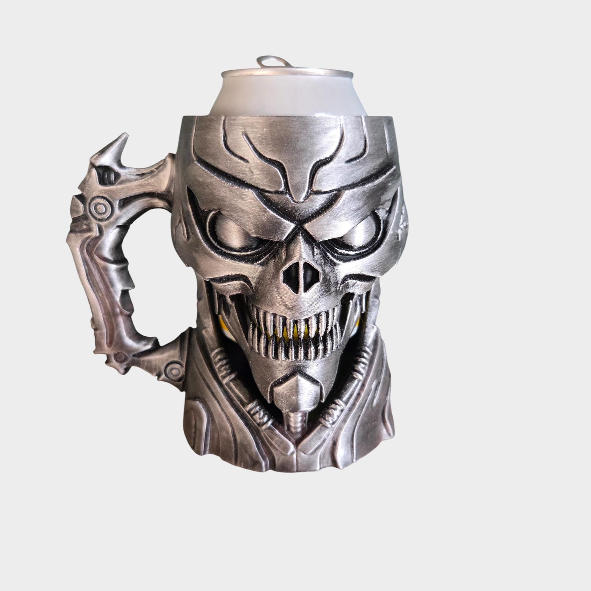 Cyber Demon Can Holder Mug – Fantasy Tankard for 330 ml and 500 ml (12 oz / 16–16.9 oz) Cans | Perfect for DND and Tabletop Gaming