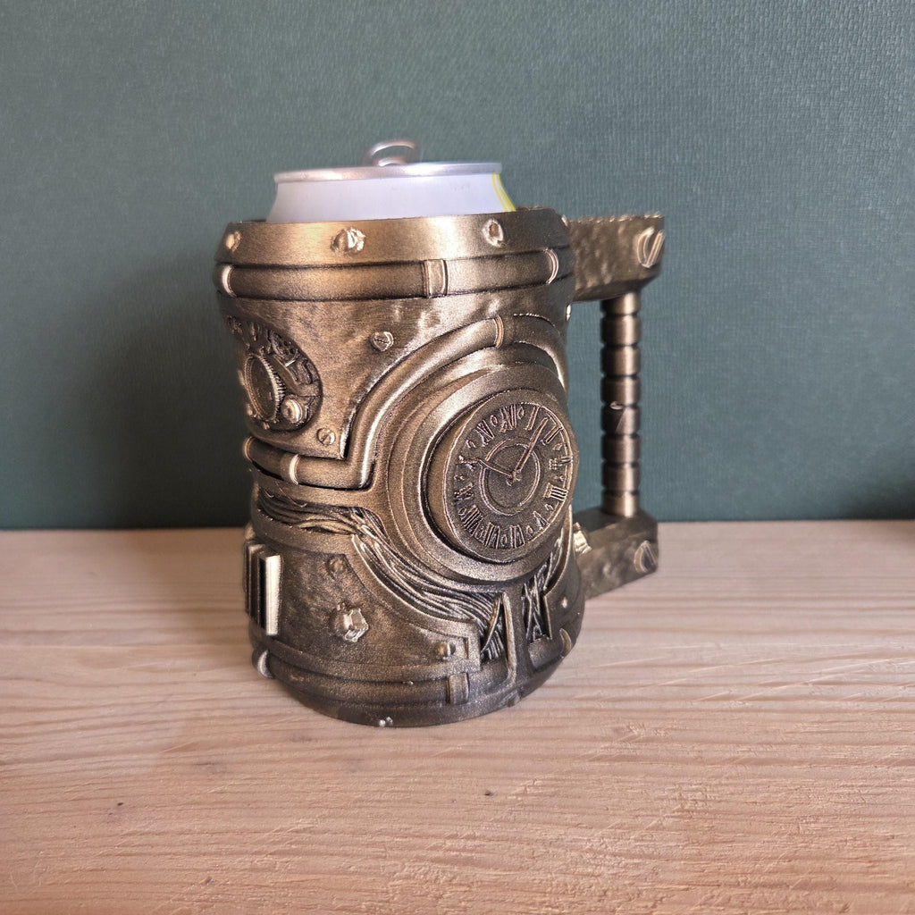 Golden time Can Holder Mug – Fantasy Tankard for 330 ml and 500 ml (12 oz / 16–16.9 oz) Cans | Perfect for DND and Tabletop Gaming