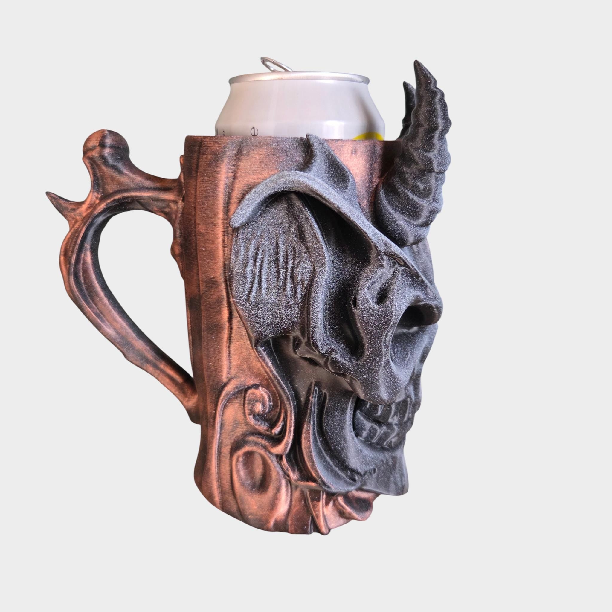 Archdemon Skull Can Holder Mug – Fantasy Tankard for 330 ml and 500 ml (12 oz / 16–16.9 oz) Cans | Perfect for DND and Tabletop Gaming