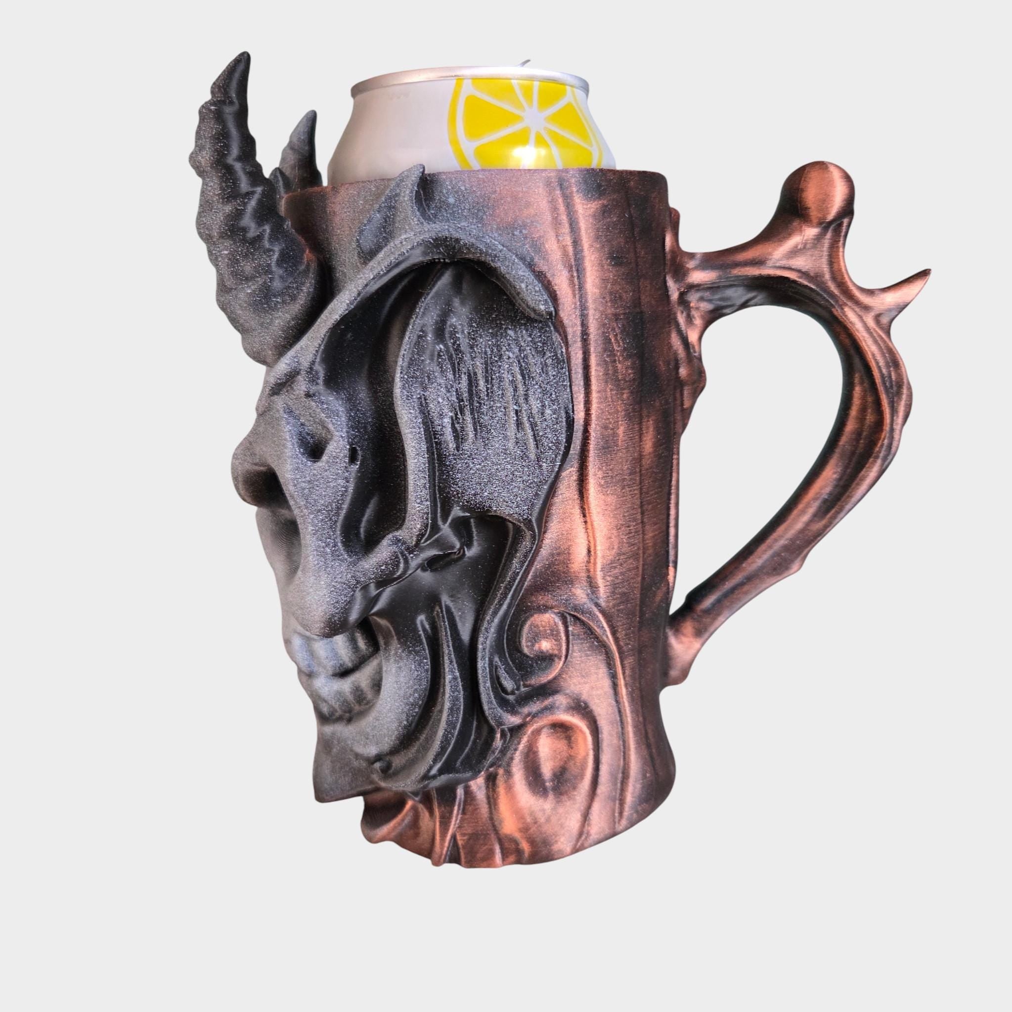 Archdemon Skull Can Holder Mug – Fantasy Tankard for 330 ml and 500 ml (12 oz / 16–16.9 oz) Cans | Perfect for DND and Tabletop Gaming