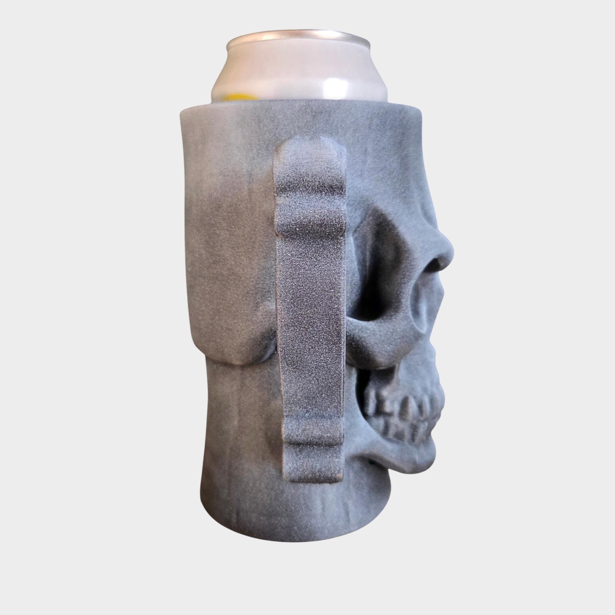 Skull Can Holder Mug – Fantasy Tankard for 330 ml and 500 ml (12 oz / 16–16.9 oz) Cans | Perfect for DND and Tabletop Gaming
