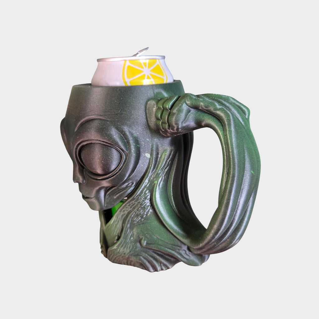 Alien Can Holder Mug – Fantasy Tankard for 330 ml and 500 ml (12 oz / 16–16.9 oz) Cans | Perfect for DND and Tabletop Gaming