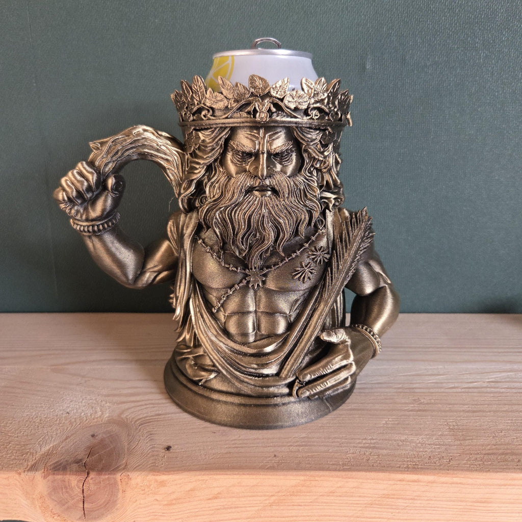 Zeus Can Holder Mug – Fantasy Tankard for 330 ml and 500 ml (12 oz / 16–16.9 oz) Cans | Perfect for DND and Tabletop Gaming