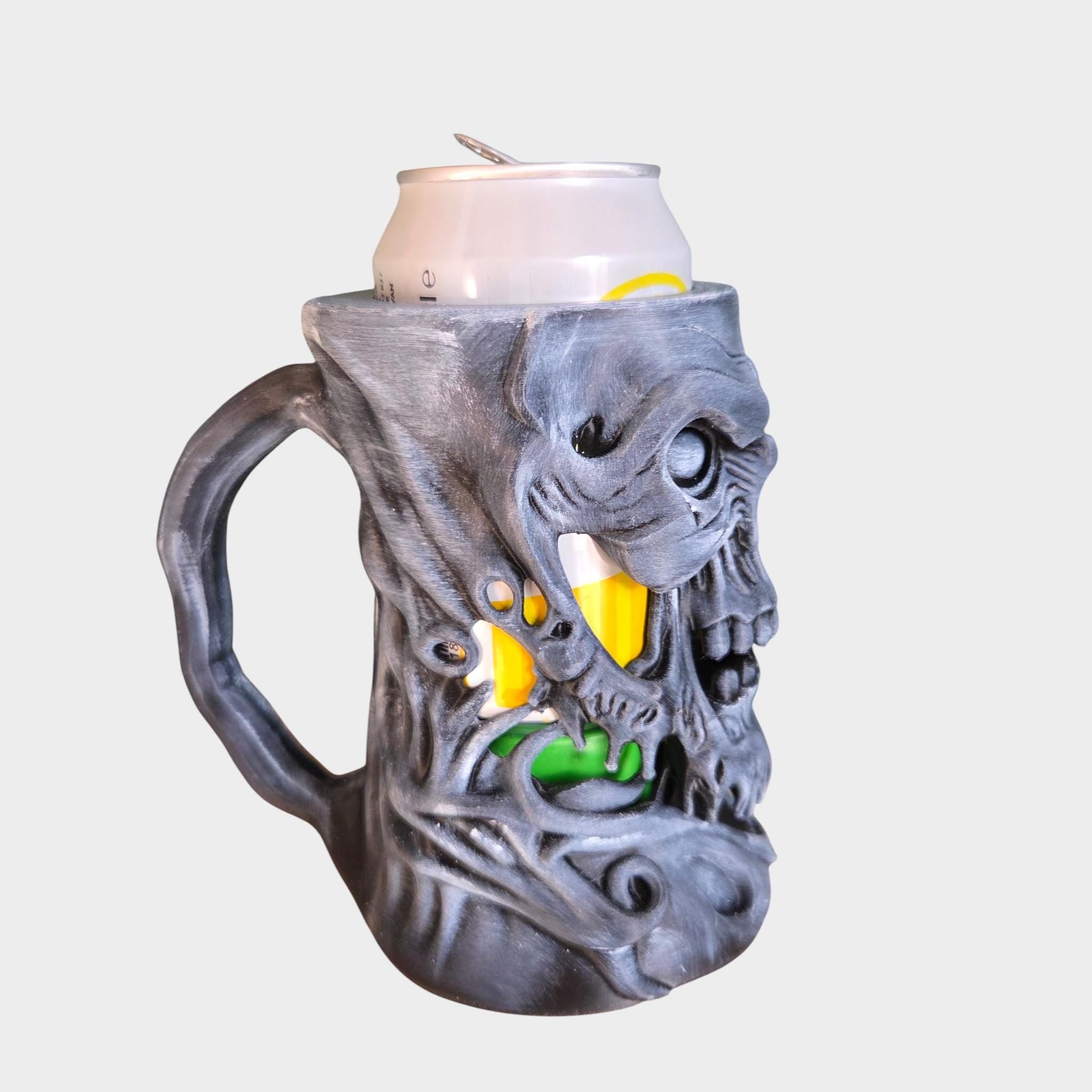 Fire demon 2 Can Holder Mug – Fantasy Tankard for 330 ml and 500 ml (12 oz / 16–16.9 oz) Cans | Perfect for DND and Tabletop Gaming