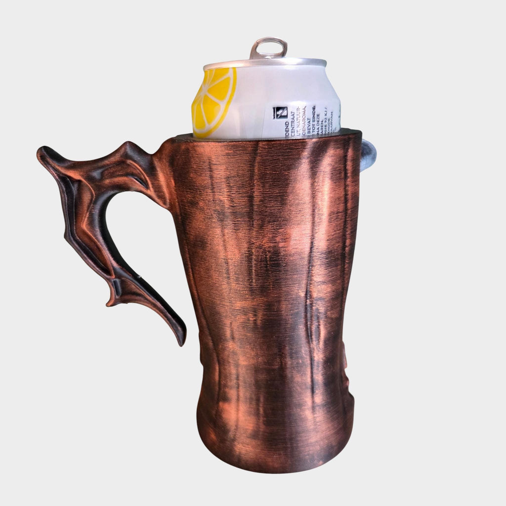 Longhorn Demon skull Can Holder Mug – Fantasy Tankard for 330 ml and 500 ml (12 oz / 16–16.9 oz) Cans | Perfect for DND and Tabletop Gaming