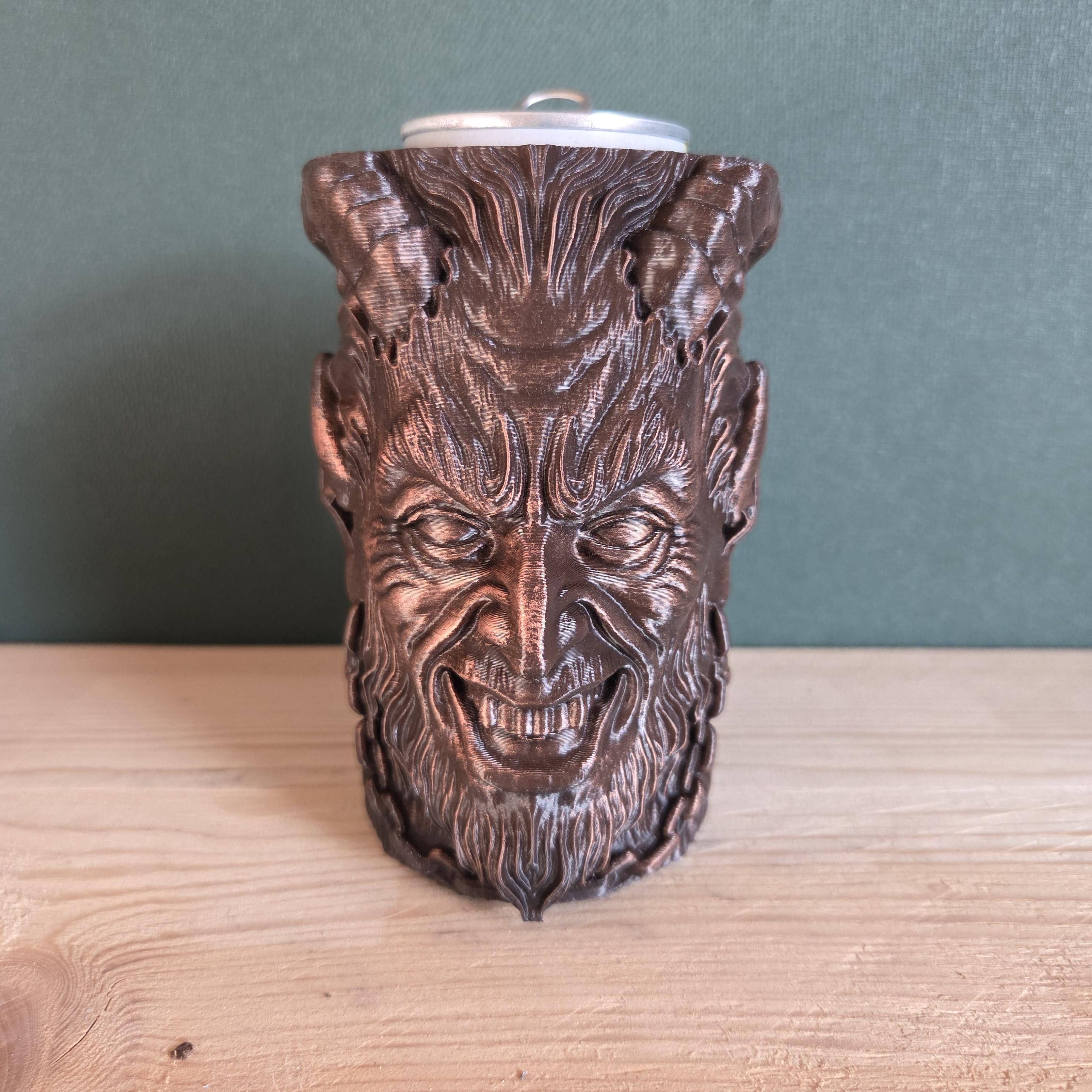Shackled - Krampus Can Holder Mug – Fantasy Tankard for 330 ml and 500 ml (12 oz / 16–16.9 oz) Cans | Perfect for DND and Tabletop Gaming