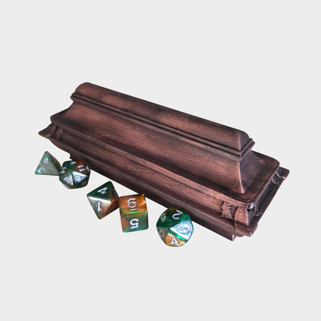 Gothic Dice Coffin Box – Skull Decor Dice Storage for DnD and RPG | Dark Fantasy Tabletop Accessory Gift