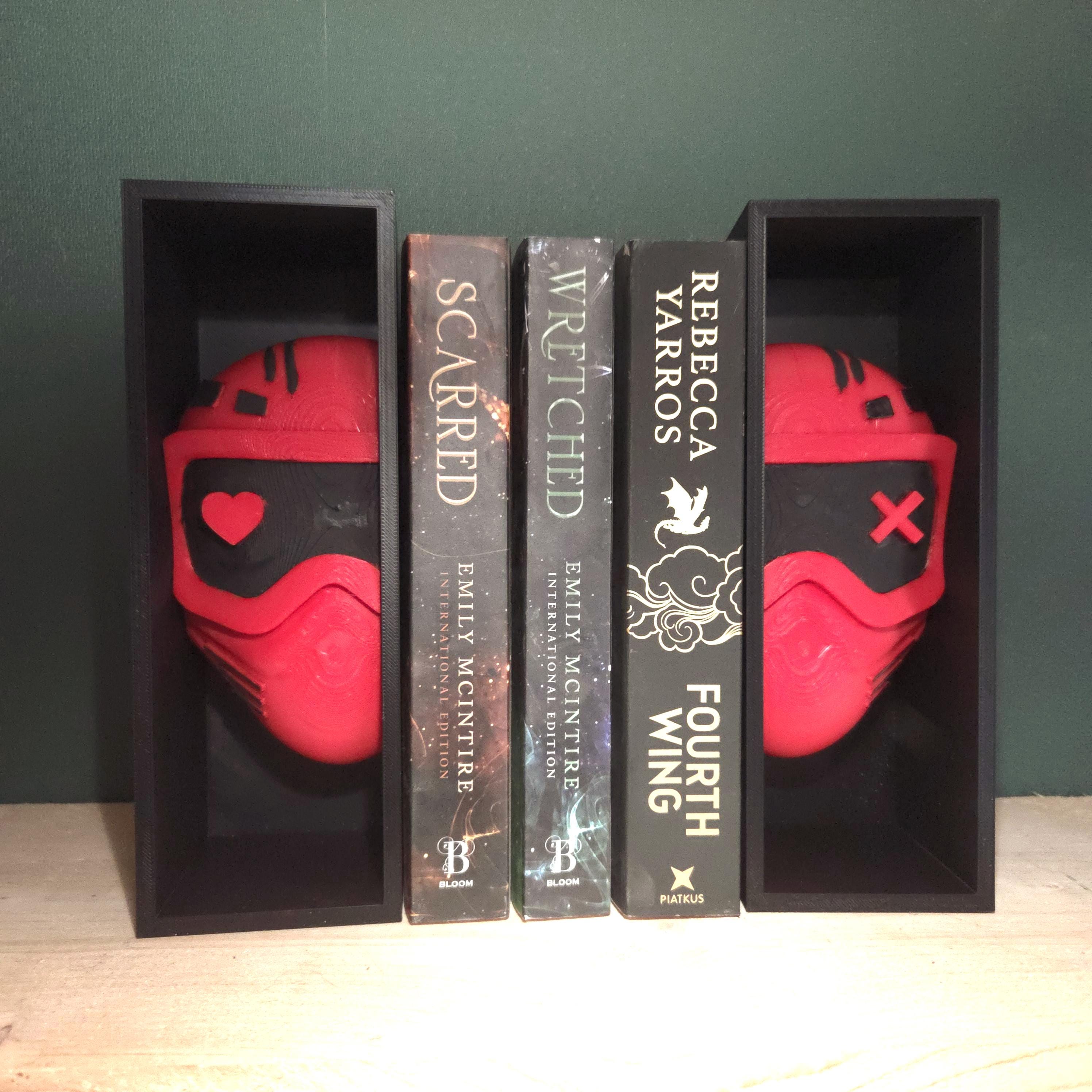 Love & Chaos Book Nook – Split Mask Shelf Insert – Anti Hero Decor