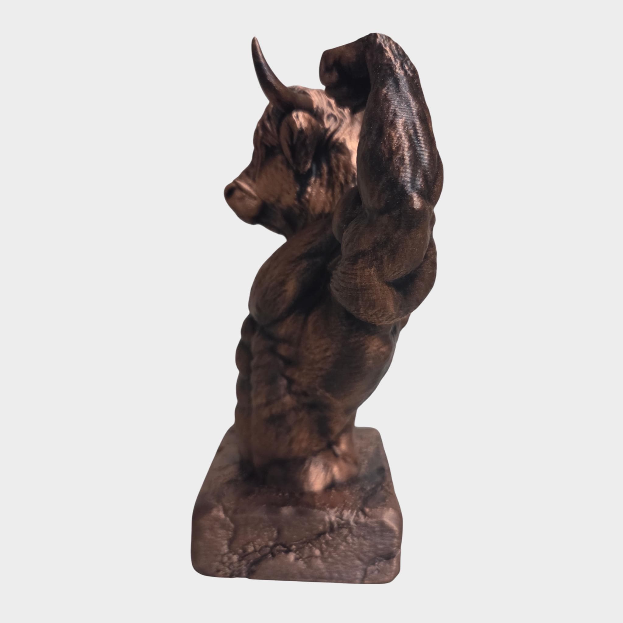 Muscle Bull Minotaur Bust – Gothic Fantasy Sculpture – Strong Bull Statue – Dark Home Decor – Mythical Creature Figurine