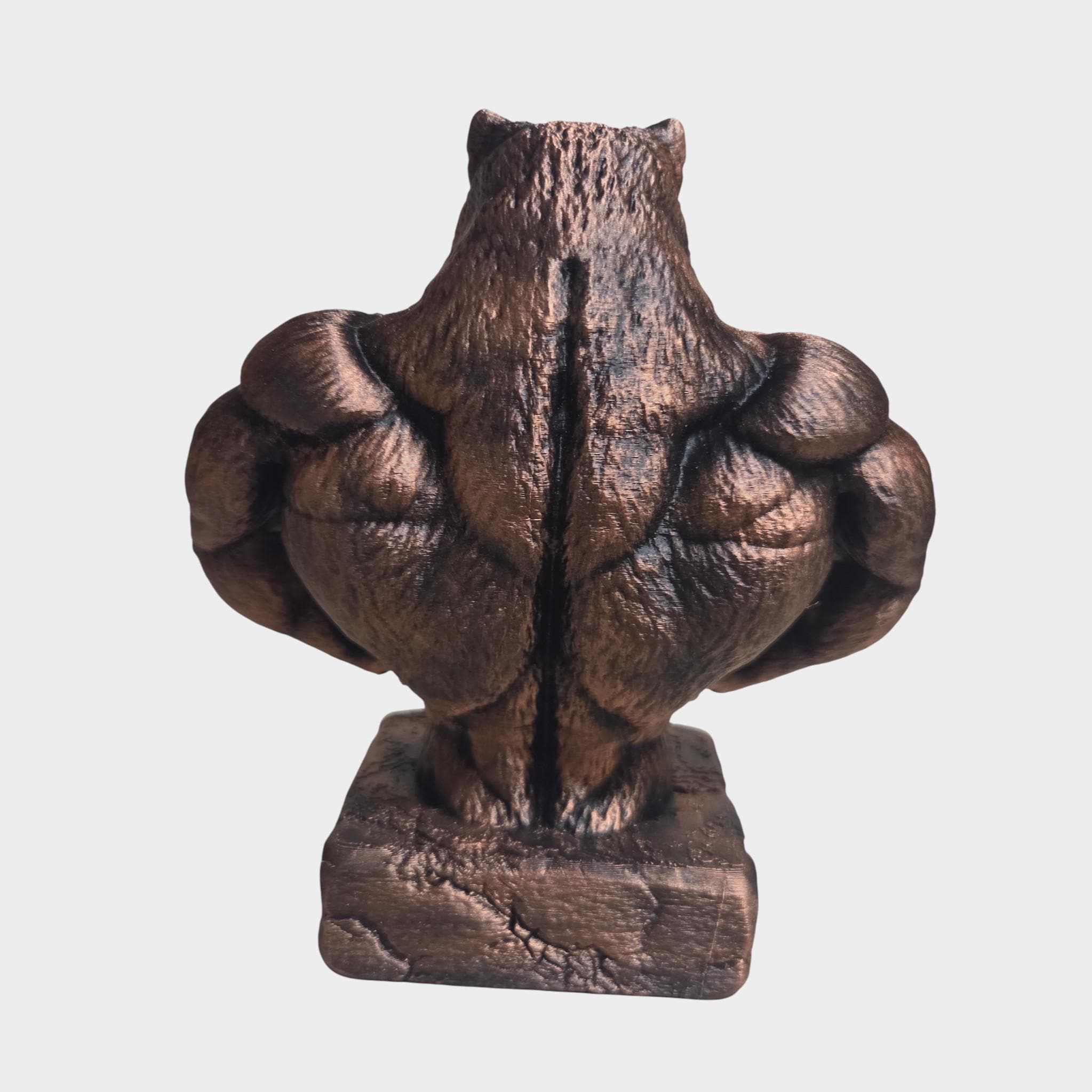 Muscular cat Bust – Strong cat Sculpture – Gothic Home Decor – Animal Statue – Man Cave & Gym Decor