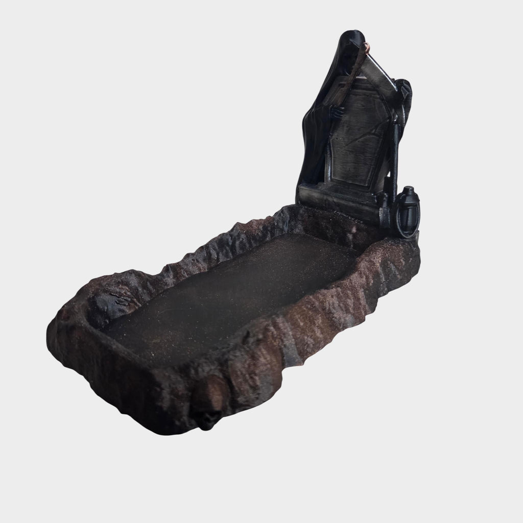 Grim Reaper Dice Tray – Gothic DnD Dice Tray – Dark Fantasy Dice Holder – Tabletop RPG Accessory – Dungeon Master Gift