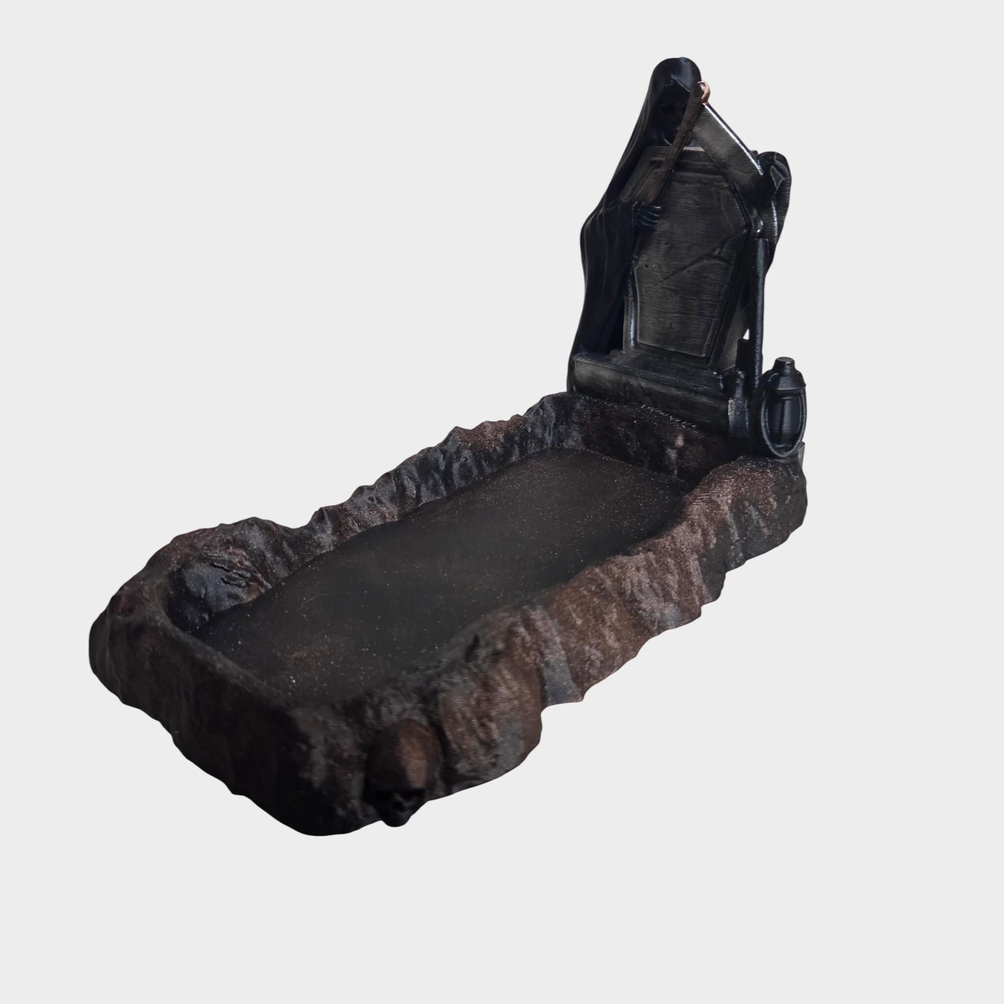 Grim Reaper Dice Tray – Gothic DnD Dice Tray – Dark Fantasy Dice Holder – Tabletop RPG Accessory – Dungeon Master Gift