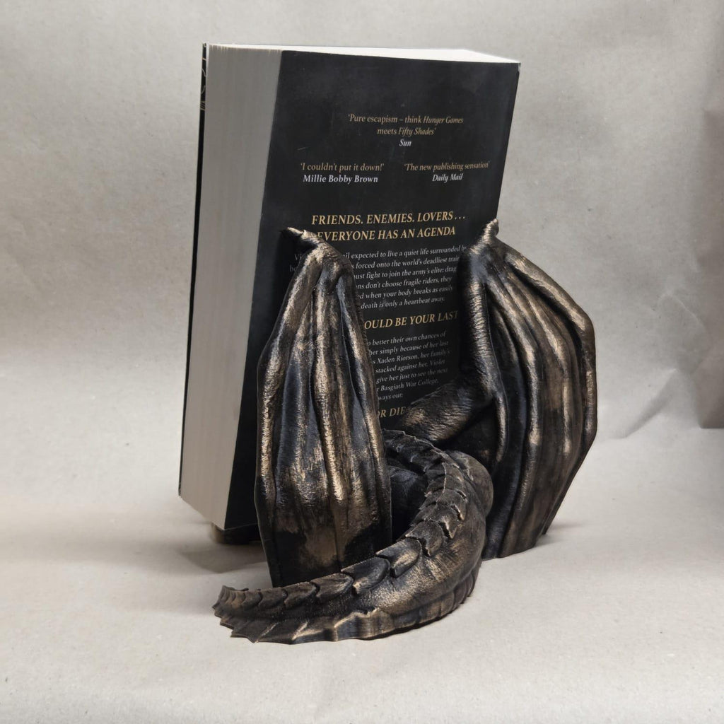 Dragon Book Holder for Fantasy Lovers – Gothic Bookends – Fourth Wing Inspired Decor – BookTok Shelf Decor – Unique Gift