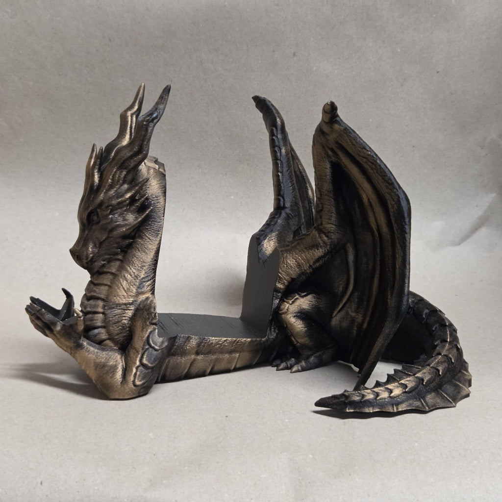 Dragon Book Holder for Fantasy Lovers – Gothic Bookends – Fourth Wing Inspired Decor – BookTok Shelf Decor – Unique Gift
