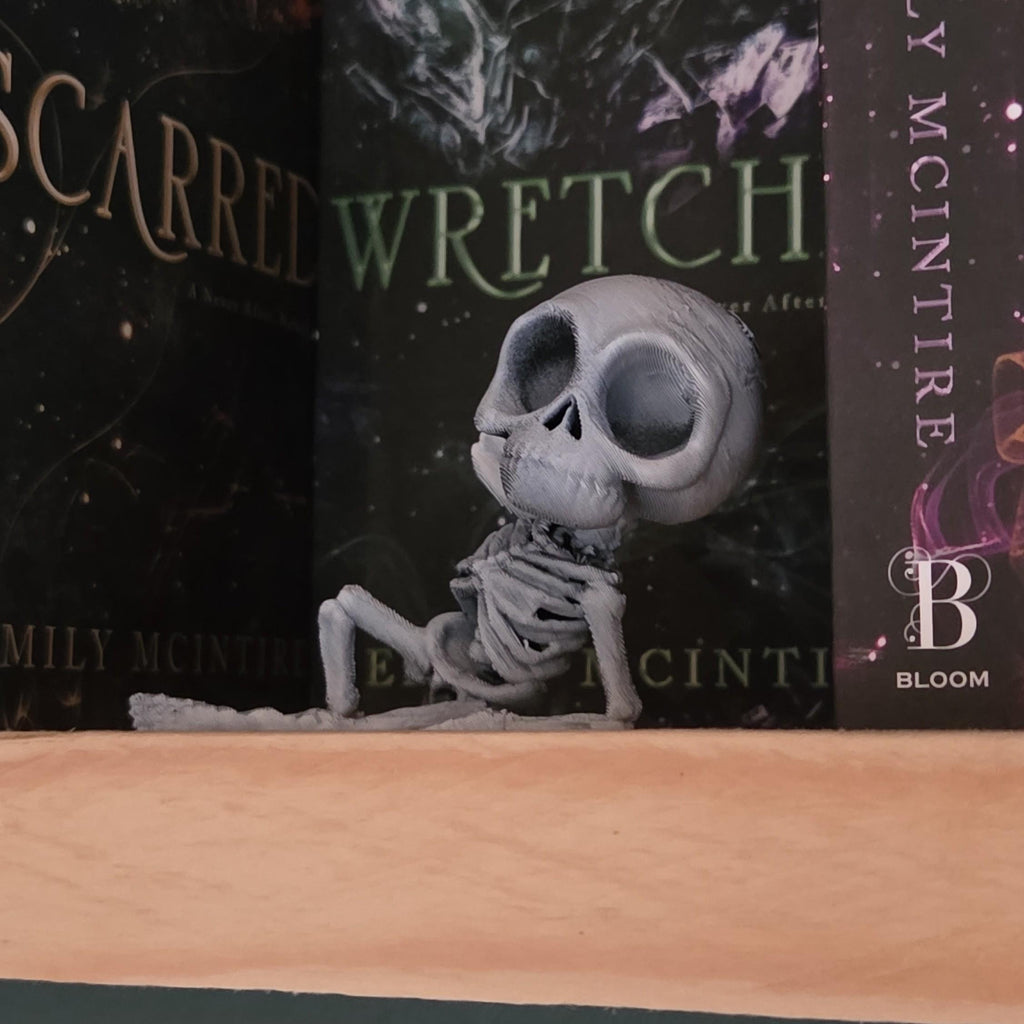 Posing for the photo - Poseable Skeleton Figurine – Unique 3D Printed Skeleton Decor