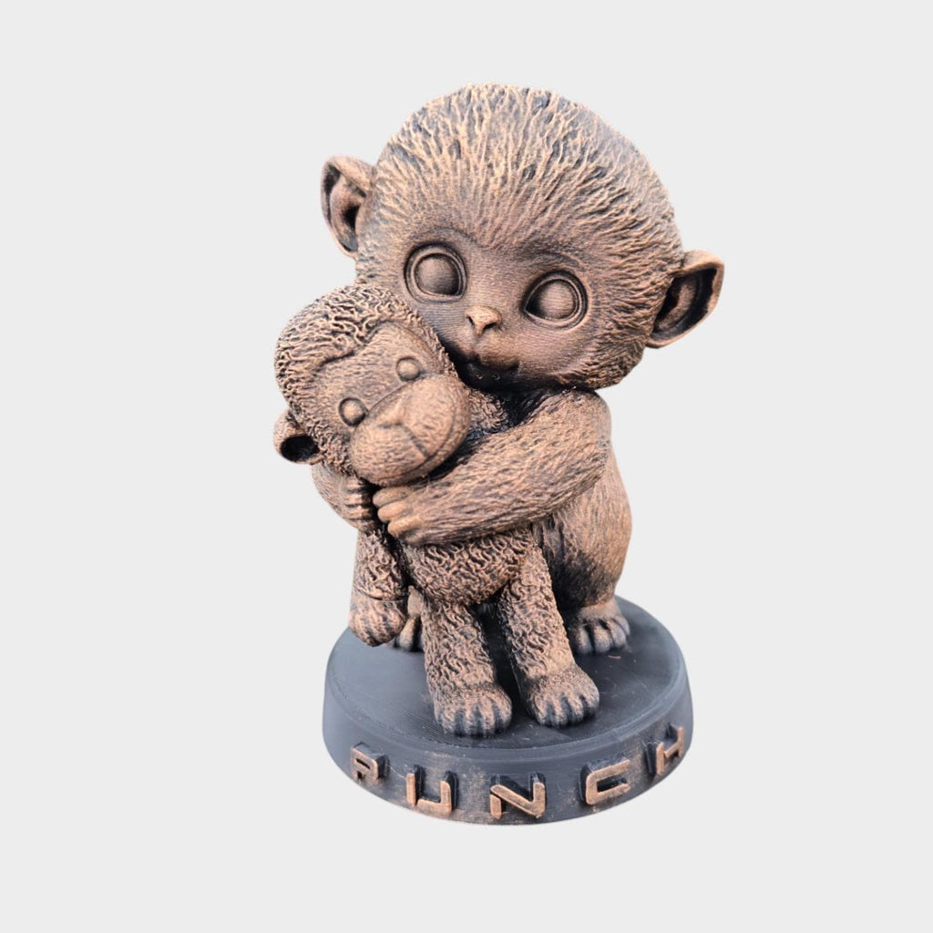 Punch the Monkey Collectible Figurine | Heartwarming Viral Zoo Monkey Decor