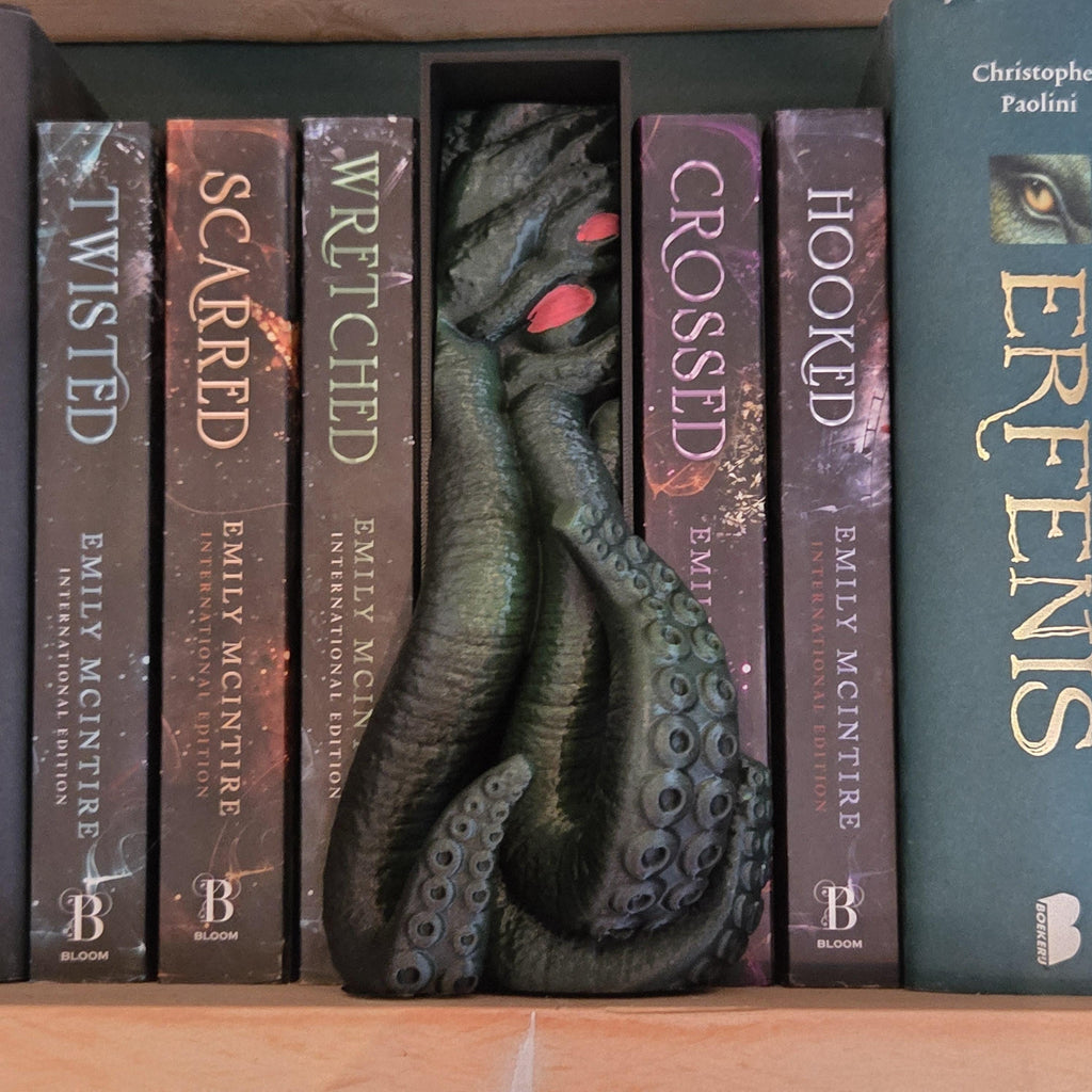 Cthulhu Book Nook | Lovecraft Bookend | Dark Fantasy Bookshelf Decor | 3D Printed Tentacle Book Holder | Horror Library Insert