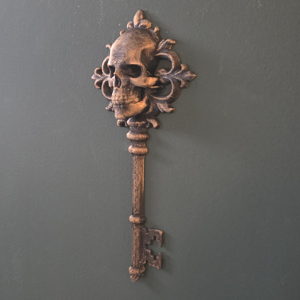 Gothic Skull Key Wall Decor – Skeleton Key Wall Art – Dark Decor – Gothic Home Decor – Skull Ornament – Halloween Decor