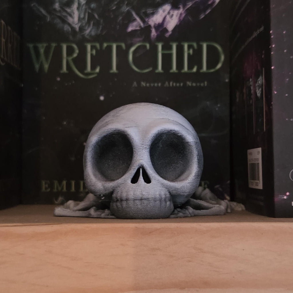 laying on a bookshelf - Poseable Skeleton Figurine – Unique 3D Printed Skeleton Decor