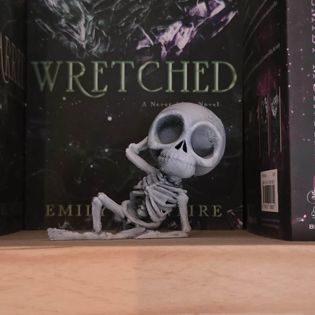 Posing for the photo - Poseable Skeleton Figurine – Unique 3D Printed Skeleton Decor