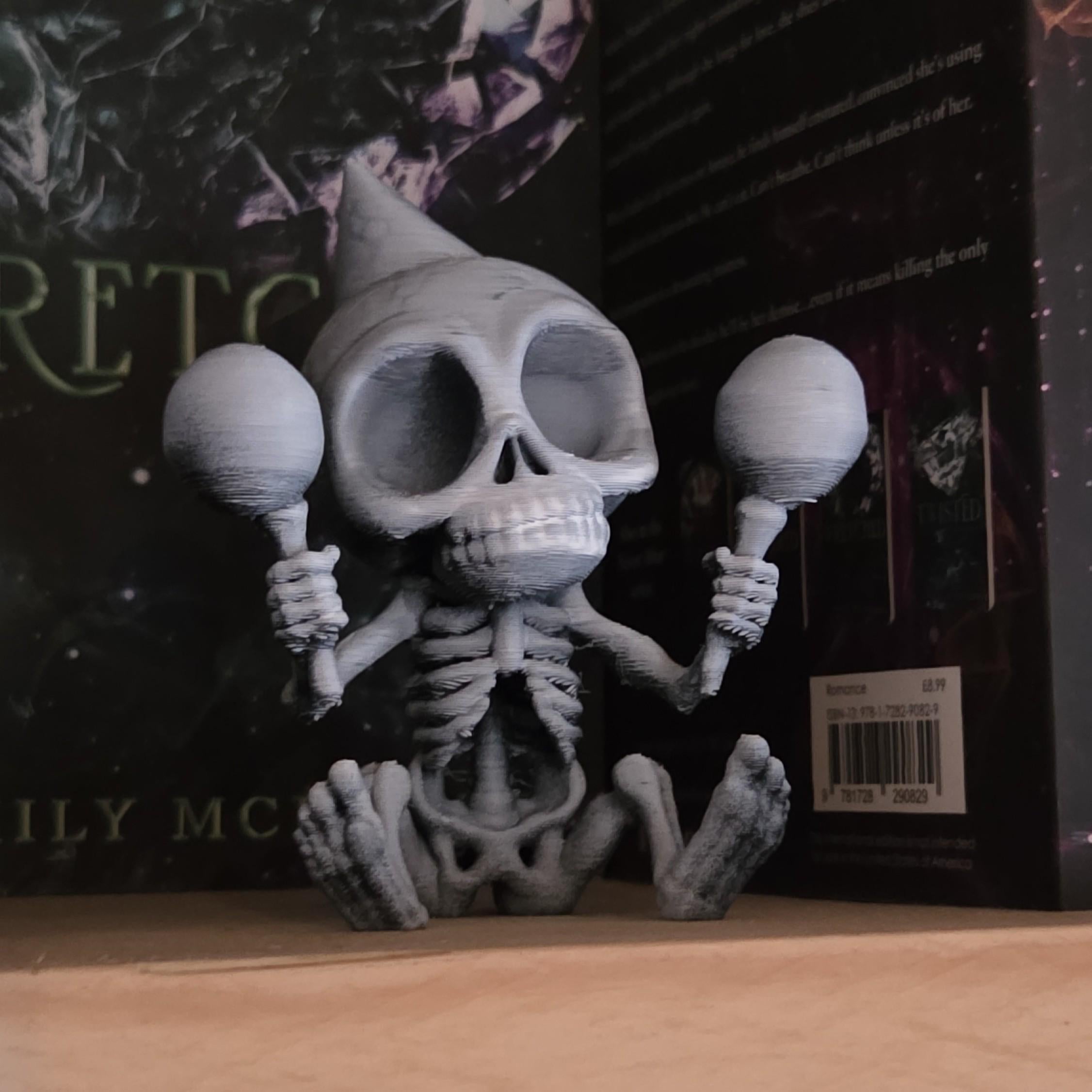 Partying untill death- Poseable Skeleton Figurine – Unique 3D Printed Skeleton Decor