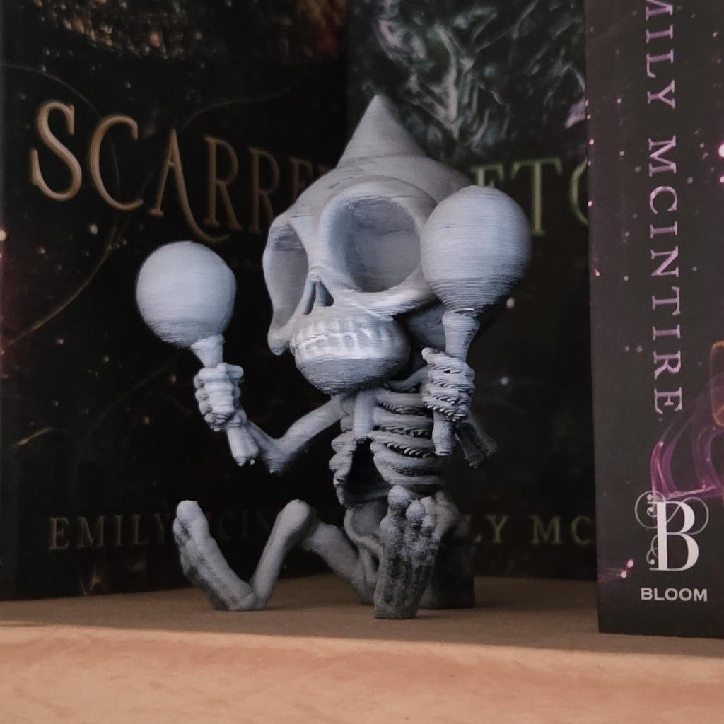 Partying untill death- Poseable Skeleton Figurine – Unique 3D Printed Skeleton Decor