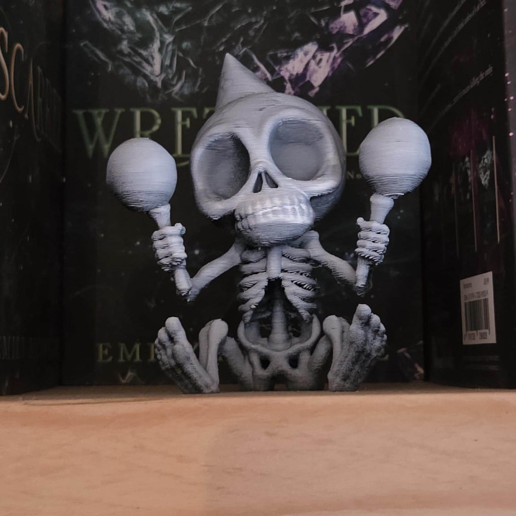 Partying untill death- Poseable Skeleton Figurine – Unique 3D Printed Skeleton Decor