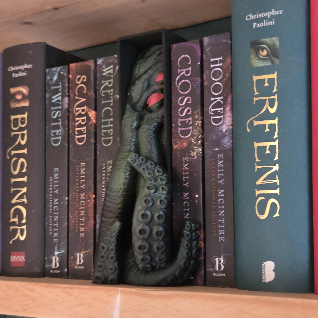 Cthulhu Book Nook | Lovecraft Bookend | Dark Fantasy Bookshelf Decor | 3D Printed Tentacle Book Holder | Horror Library Insert