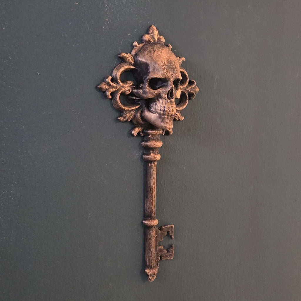Gothic Skull Key Wall Decor – Skeleton Key Wall Art – Dark Decor – Gothic Home Decor – Skull Ornament – Halloween Decor