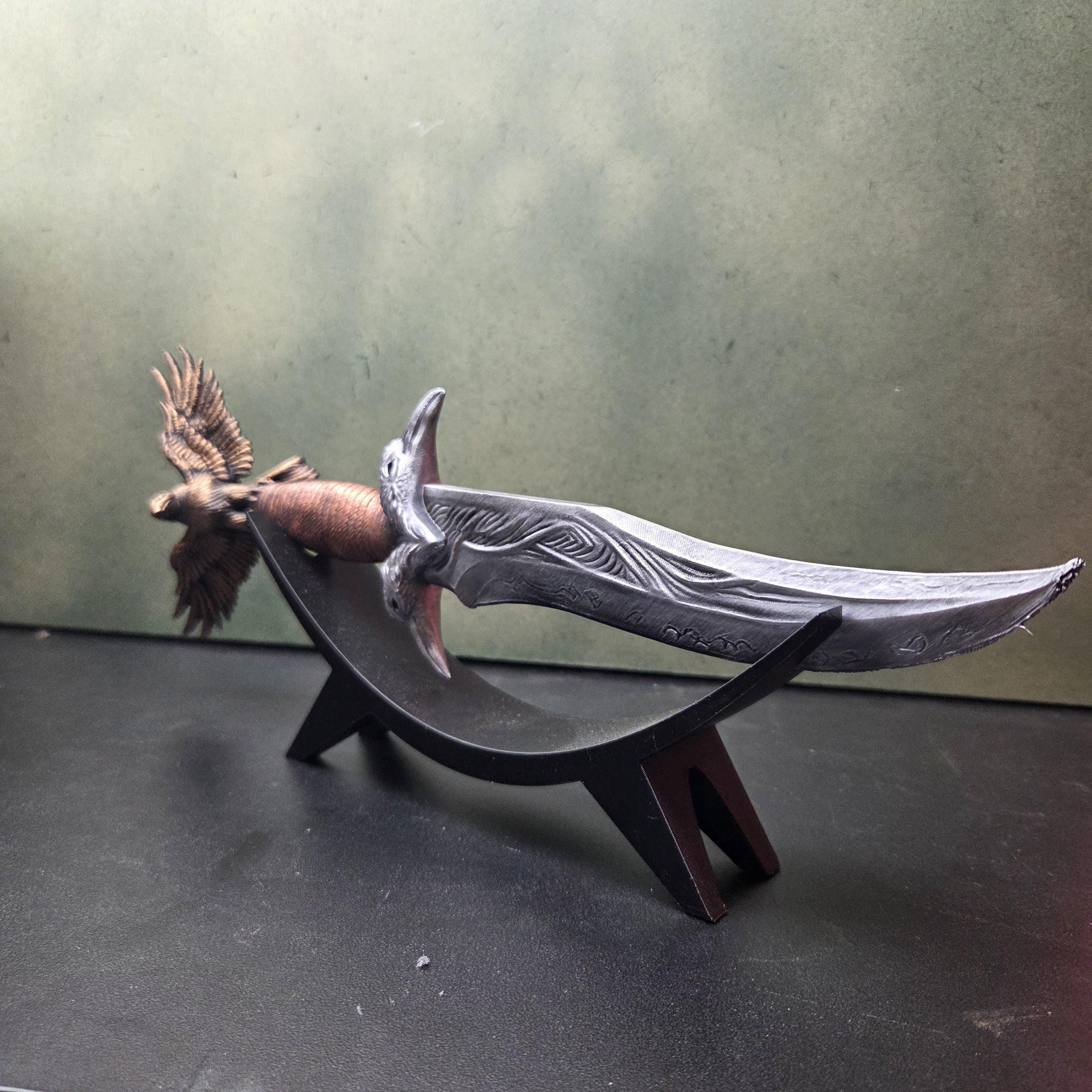 Fantasy Dagger with Display Stand, Decorative Dagger, Medieval Shelf Decor, Gothic Home Decor, Fantasy Gift, Collector Display