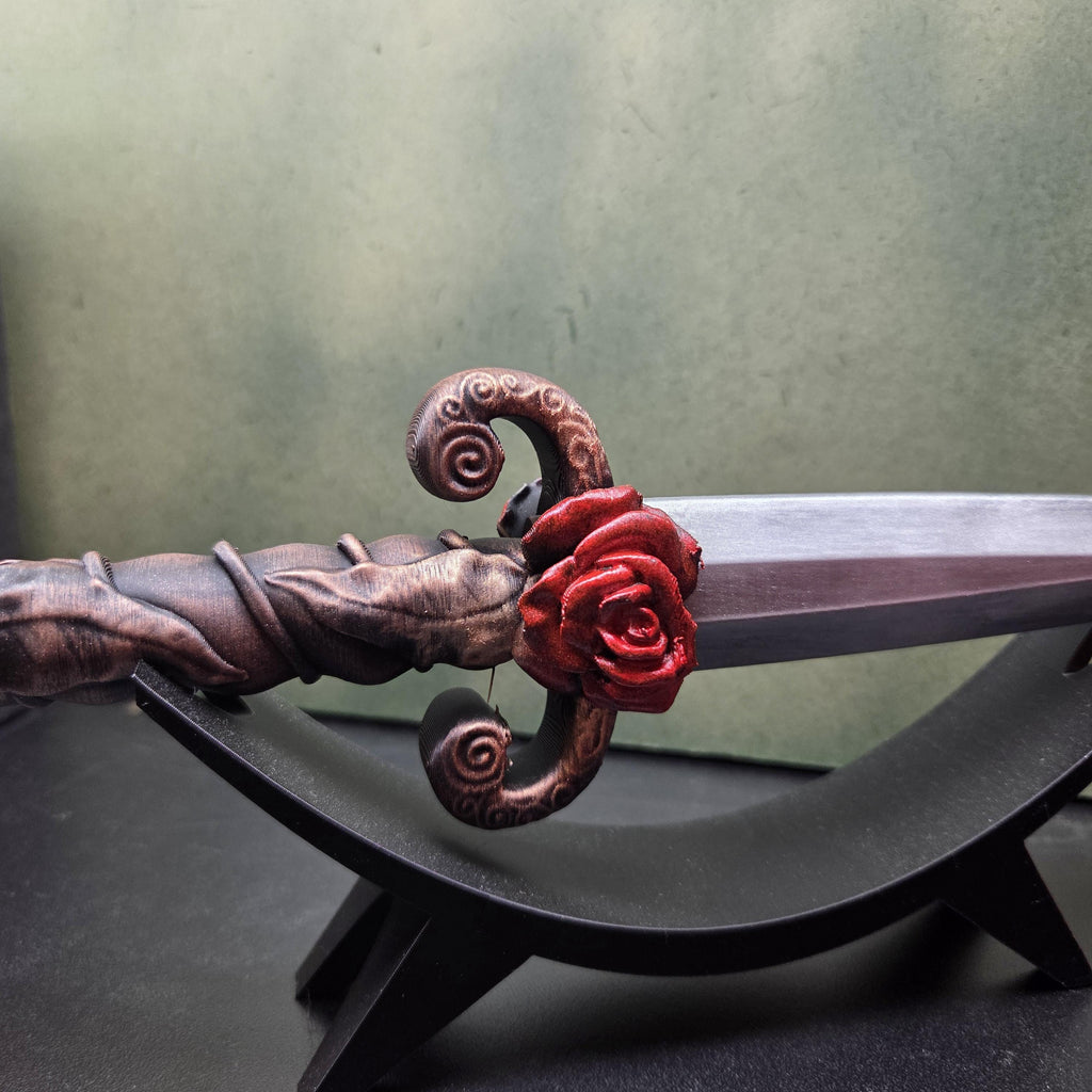 Fantasy Dagger with Display Stand, Decorative Dagger, Medieval Shelf Decor, Gothic Home Decor, Fantasy Gift, Collector Display