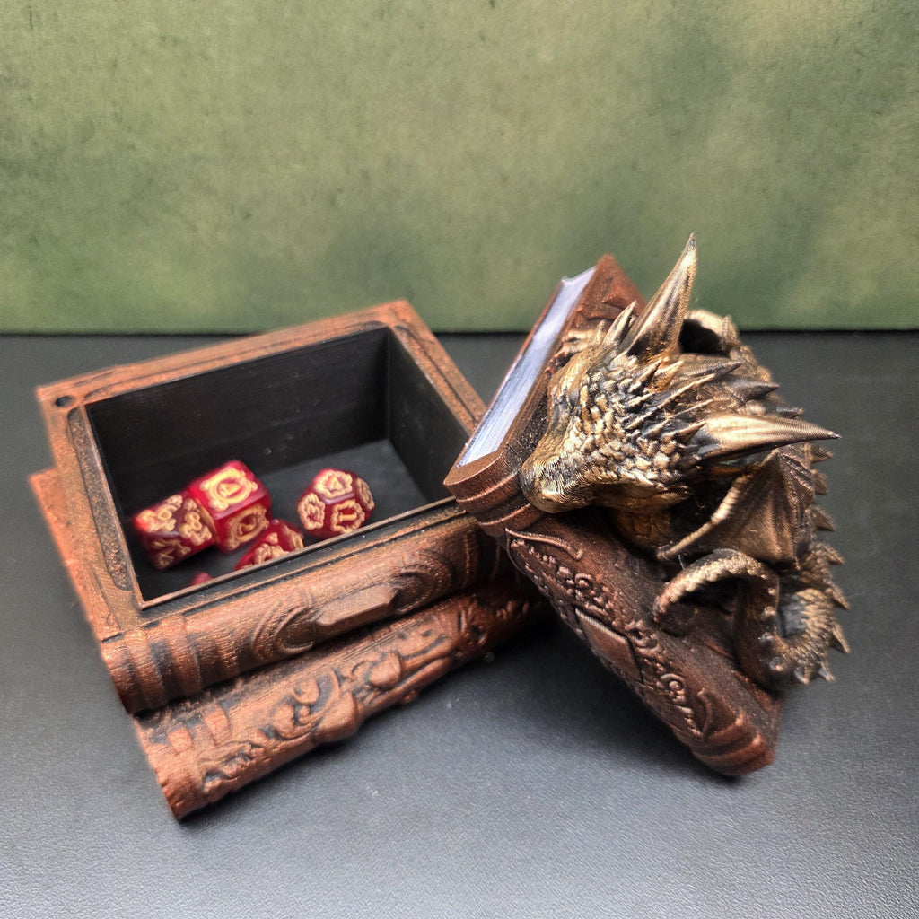 Sleeping Dragon Dice Tray – Fantasy Dragon Dice Holder – D&D Dice Rolling Tray – Tabletop RPG Accessory