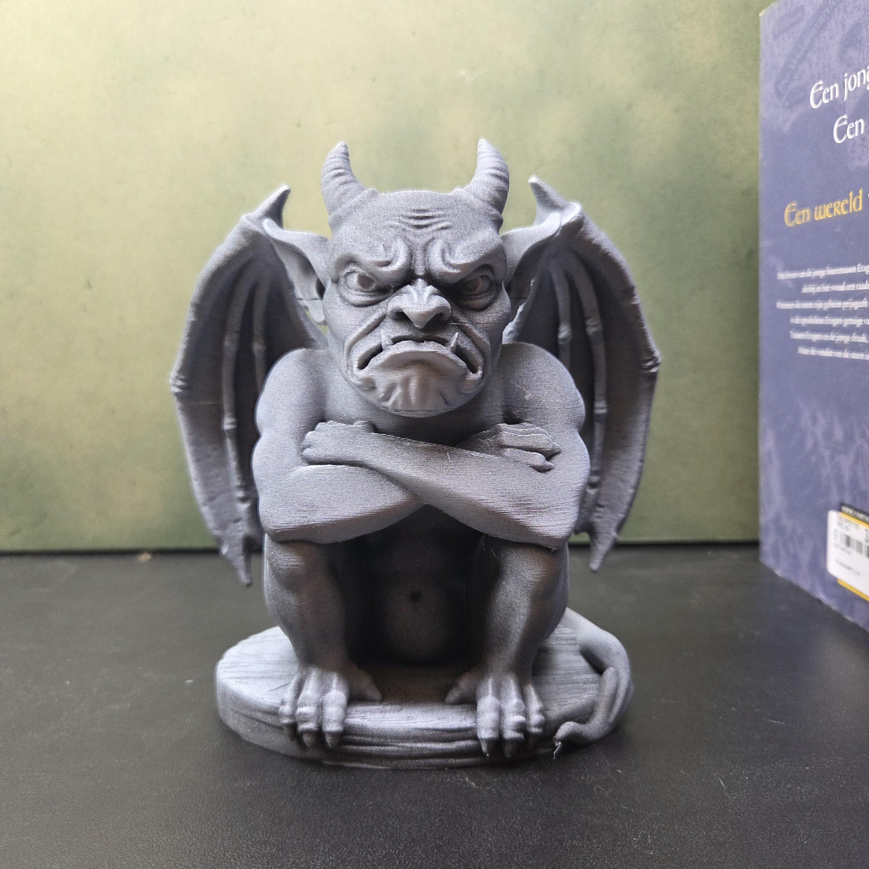 Gargoyle Statue, Gothic Shelf Decor, Winged Demon Figurine, Dark Academia Decor, Fantasy Bookish Gift, Gothic Home Decor