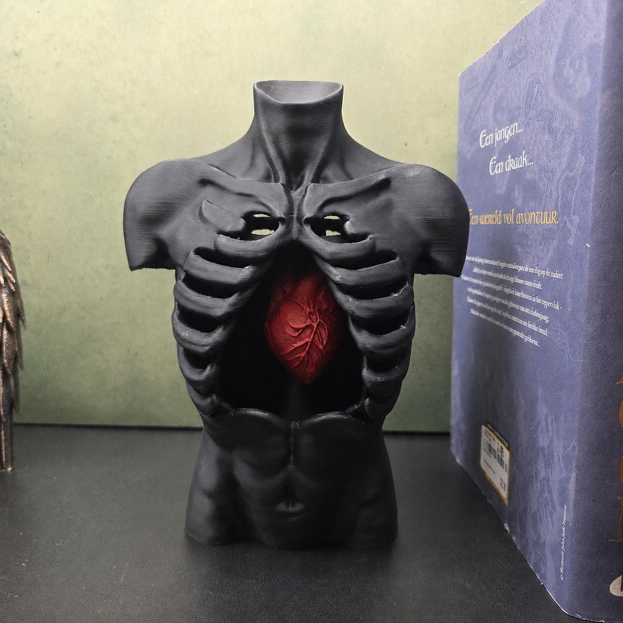 Anatomical Torso Sculpture, Gothic Anatomy Decor, Rib Cage Statue, Macabre Body Sculpture, Dark Academia Decor, Horror Shelf Decor