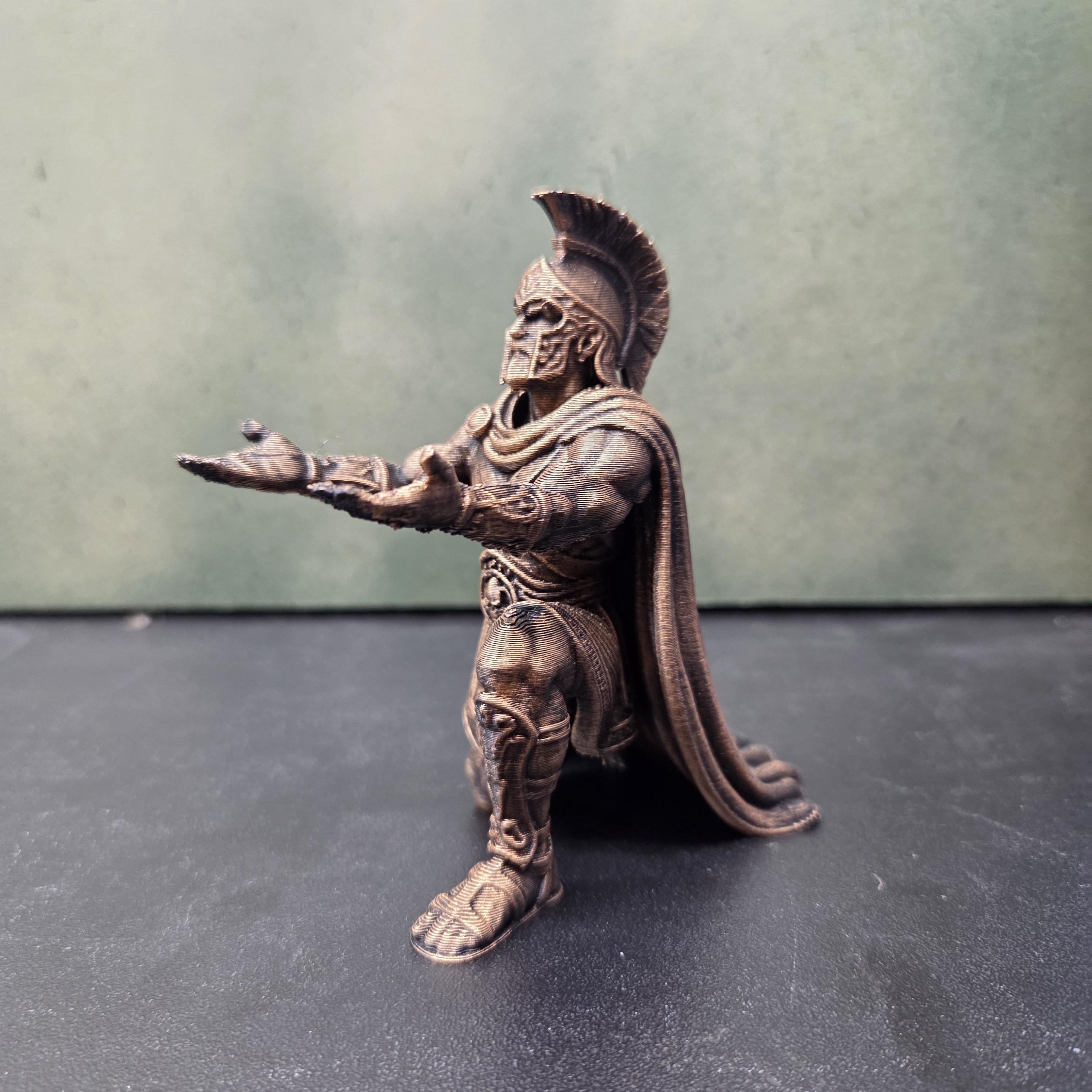 Spartan Warrior Pen Holder, Gladiator Desk Decor, Roman Soldier Pen Stand, Fantasy Office Decor, History Gift, Desk Organizer