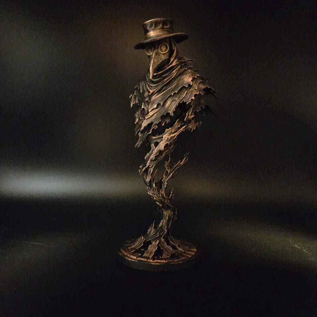 Plague Doctor Statue | Gothic Dark Academia Decor | Macabre Figurine | Bronze Finish | Horror Shelf Decor | Spooky Gothic Gift