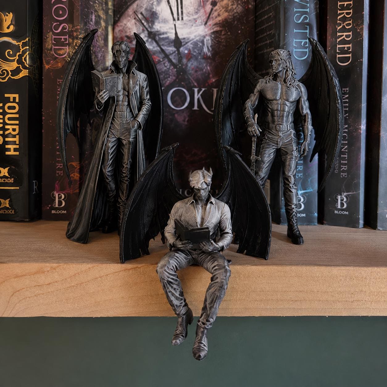 ACOTAR Bat Boys Shelf Sitters | Azriel Cassian Rhysand | Night Court Book Decor | Fantasy Bookish Gift | Bat Boy Bookshelf Decor